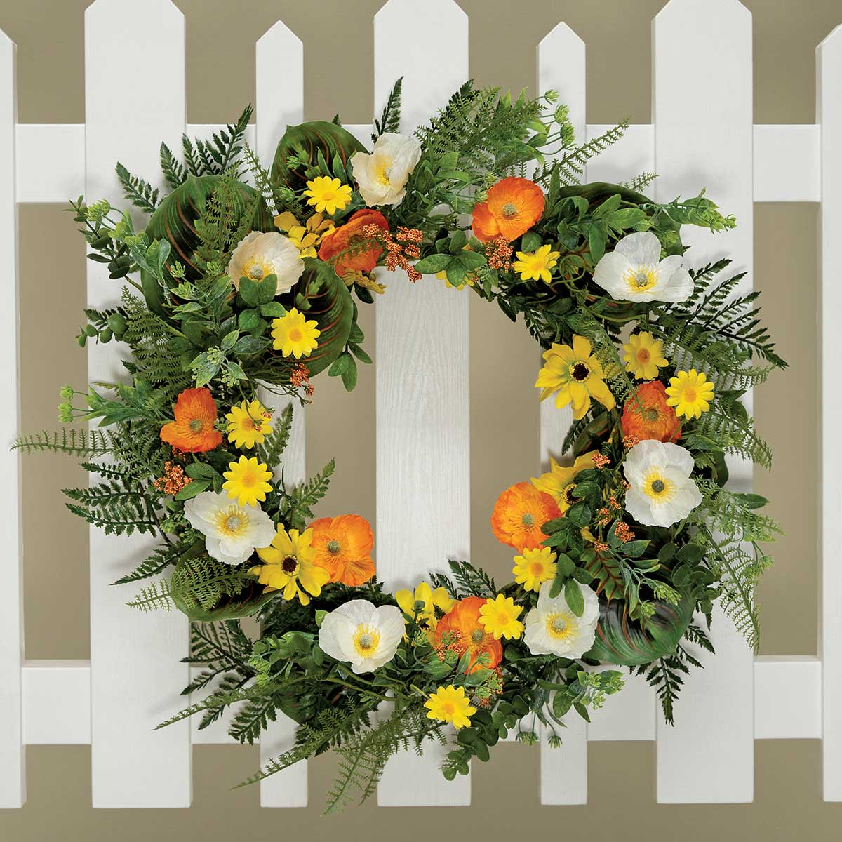 WREATH POPPY/DAISY/FERN